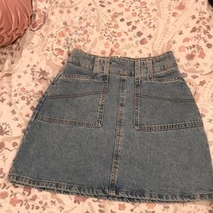 High waisted Denim skirt
